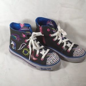 Skechers twinkle toes pop princess high top shoes